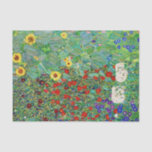 Papel De Seda Jardim de Fazenda Gustav Klimt com pintura de gira<br><div class="desc">Jardim de Fazenda Gustav Klimt com Sunflower Vintage Floral Art Nouveau</div>