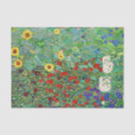 Papel De Seda Jardim de Fazenda Gustav Klimt com pintura de gira<br><div class="desc">Jardim de Fazenda Gustav Klimt com Sunflower Vintage Floral Art Nouveau</div>
