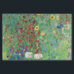 Papel De Seda Jardim de Fazenda Gustav Klimt com pintura de gira<br><div class="desc">Jardim de Fazenda Gustav Klimt com Sunflower Vintage Floral Art Nouveau</div>