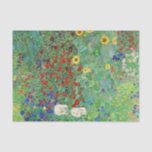 Papel De Seda Jardim de Fazenda Gustav Klimt com pintura de gira<br><div class="desc">Jardim de Fazenda Gustav Klimt com Sunflower Vintage Floral Art Nouveau</div>