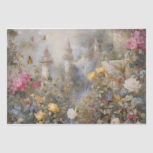 Papel De Seda Jardim de Flores Encantadas Decoupage