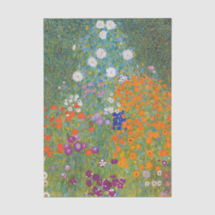 Papel De Seda Jardim de Flores por Gustav Klimt