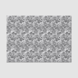 Papel De Seda Jardim de Flores Silvestres Australianas Preto e B