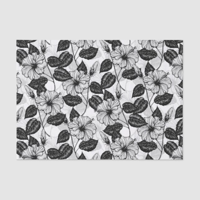 Papel De Seda Jardim de Hibiscus (Frente )