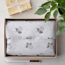 Papel De Seda Jardim de Hortênsias Rosas Treliça Floral