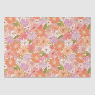 Papel De Seda Jardim de Margarida Retro