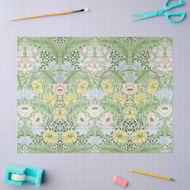 Papel De Seda Jardim de Murta Floral Clássico de Willam Morris (Arte )