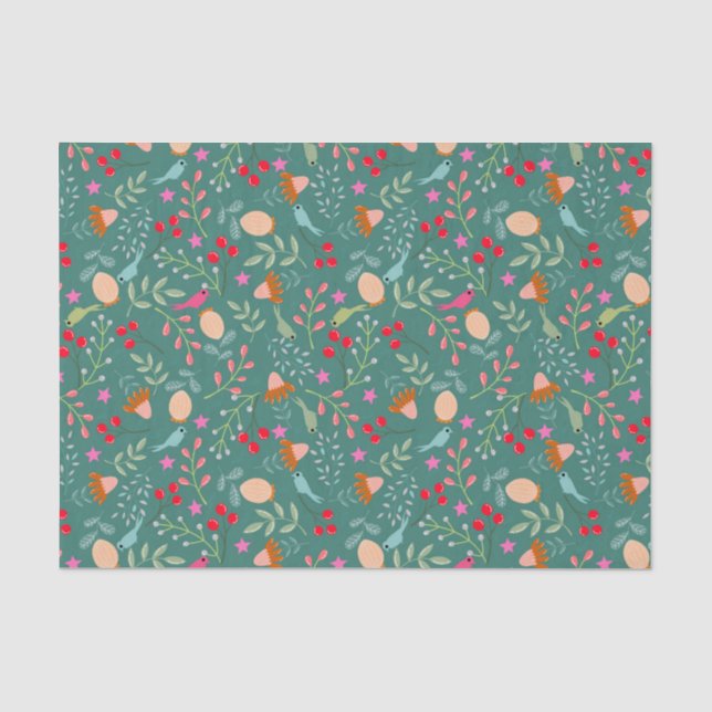 Papel De Seda Jardim de Natal (Frente )