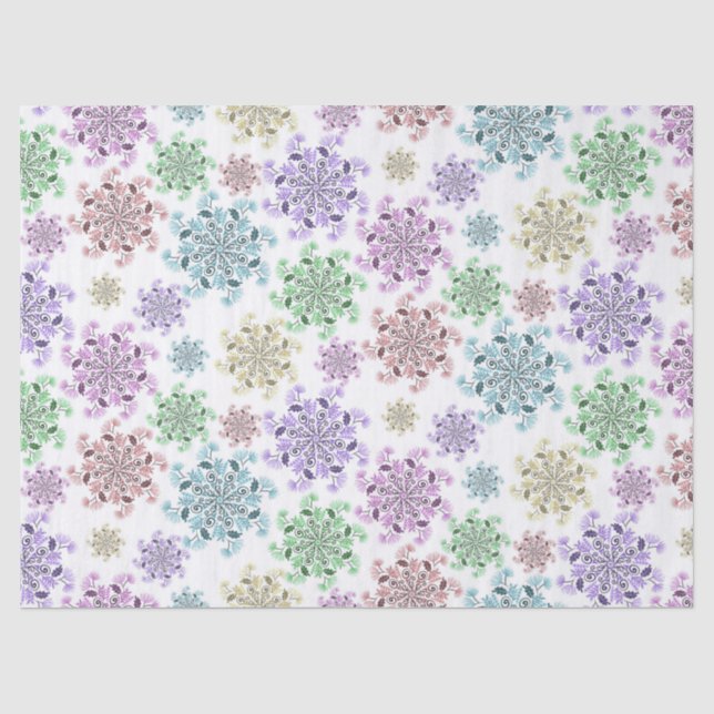 Papel De Seda Jardim de Neve Nórdico (Frente )
