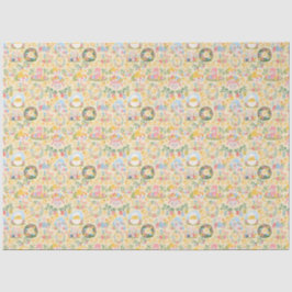 Papel De Seda Jardim de Páscoa Amarelo de Primavera