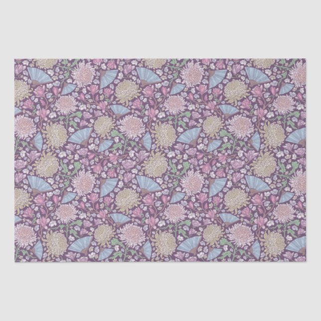 Papel De Seda Jardim de Primavera Dia das Mães Crisântemo Mãe Ja (Frente )