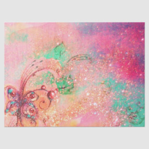 Papel De Seda JARDIM DE SOMBRA PERDIDA - PLANTA DE BORBOLA rosa