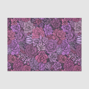 Papel De Seda Jardim de sucata em rosa e violeta