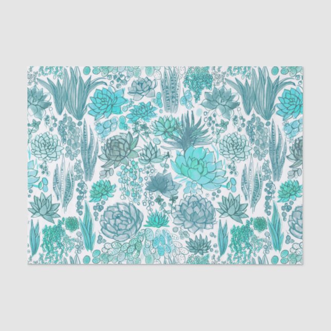Papel De Seda Jardim de Sucultura (Frente )