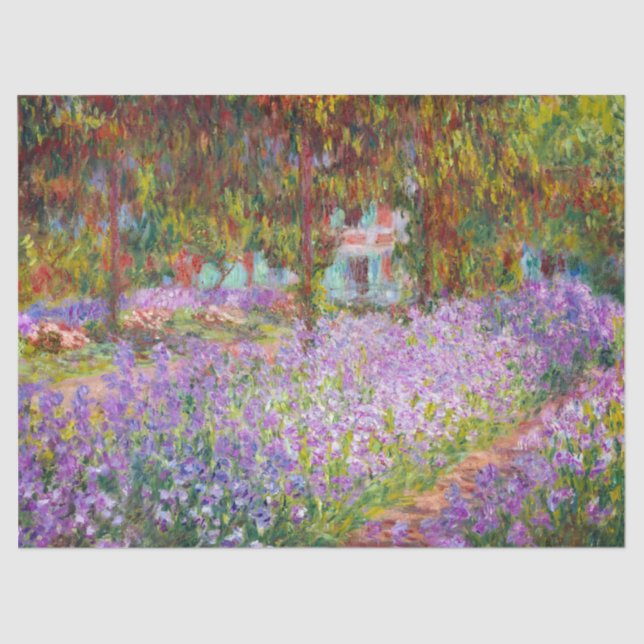 Papel De Seda Jardim do Artista em Giverny por Claude Monet (Frente )