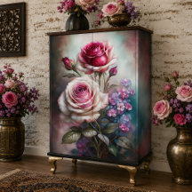 Jardim do Crepúsculo das Rosas Decoupage