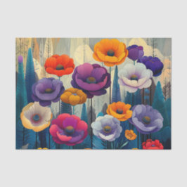 Papel De Seda Jardim Flor BMSC, V2