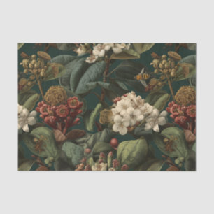 Papel De Seda Jardim Floral Botânico Vintage