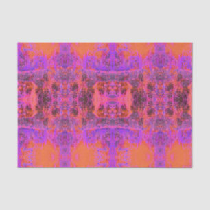 Papel De Seda Jardim Impressionista Laranja Trippy Magenta