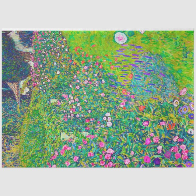 Papel De Seda Jardim Italiano, Gustav Klimt (Frente )