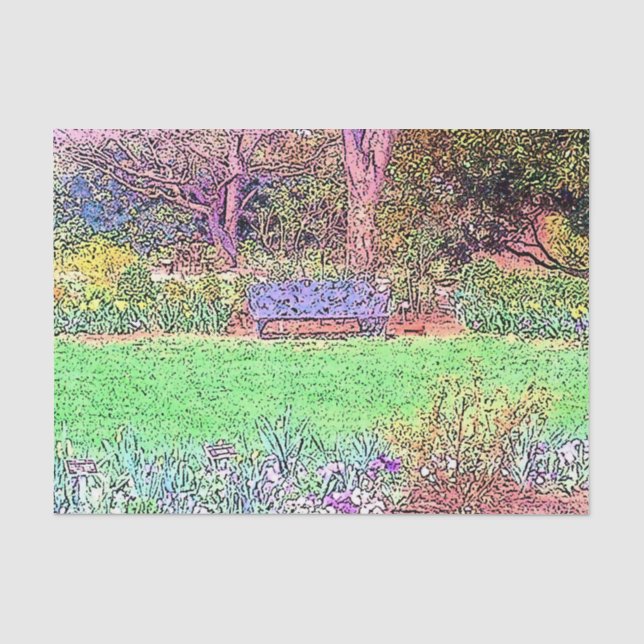 Papel De Seda Jardim Primavera (Frente )