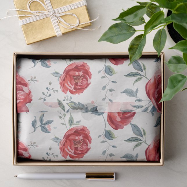 Papel De Seda Jardim radiante do padrão de confiança (Presente)