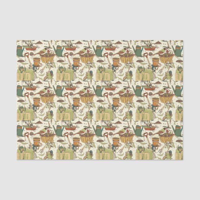 Papel De Seda Jardim Vintage (Frente )