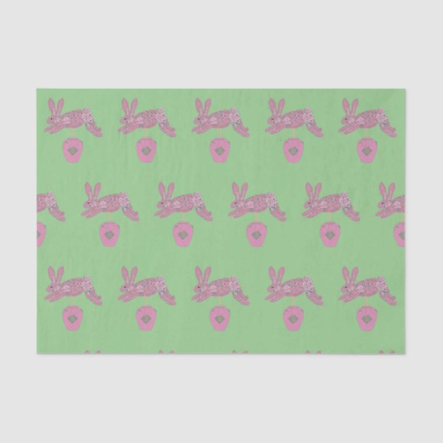 Papel De Seda Jars de boião de coelho Topiary Ginger (Frente )