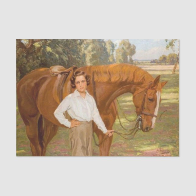 Papel De Seda Jasmine o Cavalo (por Algernon Talmage) (Frente )