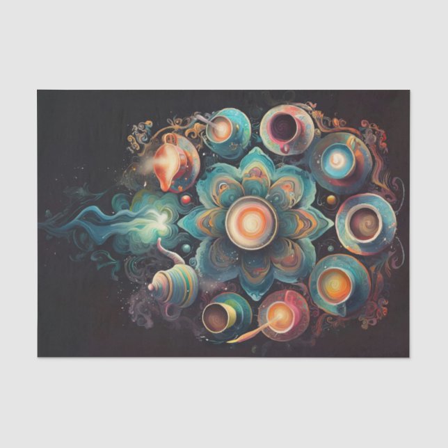 Papel De Seda Java Mandala, Todos Amam Café! (Frente )
