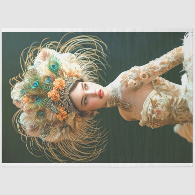 Papel De Seda Jazz Age Flapper com Grace Decoupage (Frente )