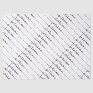 Papel De Seda je t'aime - Eu te amo em francês - negro