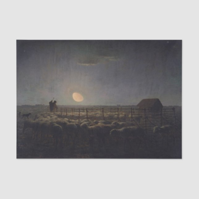Papel De Seda Jean-Francois Millet - Orelha, Lua 1860 (Frente )