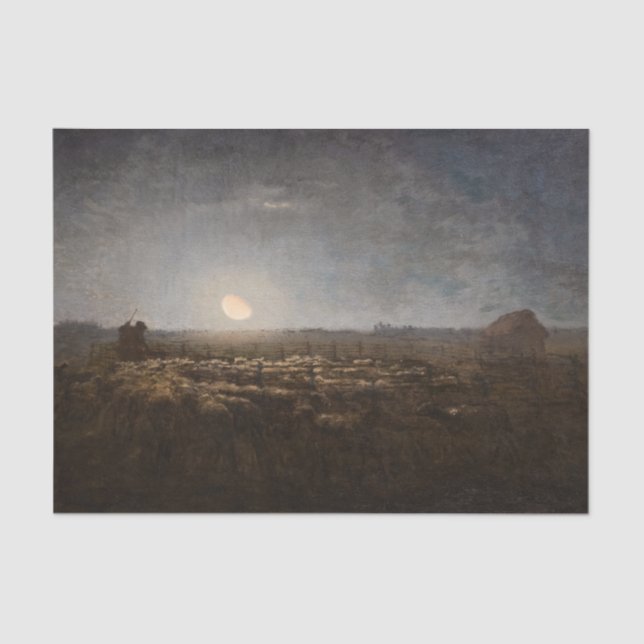 Papel De Seda Jean-Francois Millet - Orelha, Lua 1872 (Frente )