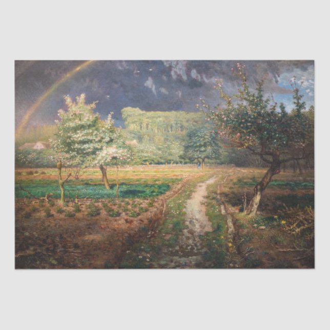 Papel De Seda Jean-Francois Millet - Primavera em Barbizon (Frente )