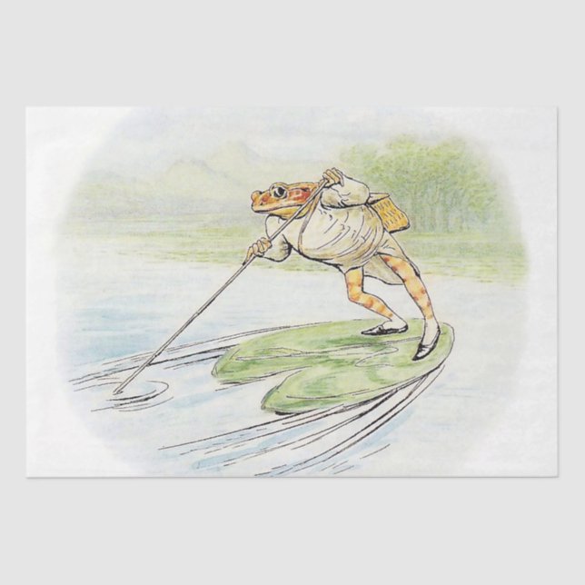 Papel De Seda Jeremy Fisher Poloneses em um Lily Pad (Frente )