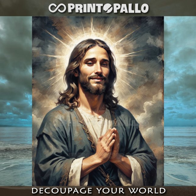 Papel De Seda Jesus Cristo reze para todos (Criador carregado)
