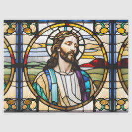 Papel De Seda Jesus de Vidro Pintado Falso para Artesanato de D