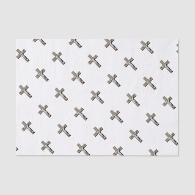 Papel De Seda Jesuschrist em uma escultura transversal (Frente )