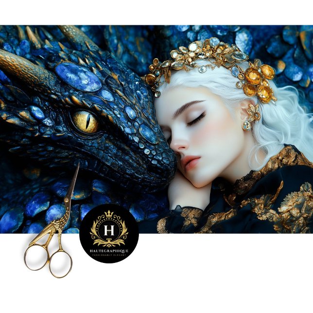 Papel De Seda Jewel Blue Dragon & Queen (Criador carregado)