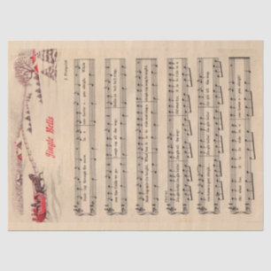 Papel De Seda Jingle Bells - Folha de Natal