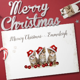 Papel De Seda Jingle Cats Meowy Christmas personalizado