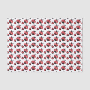 Papel De Seda Joaninha vermelho
