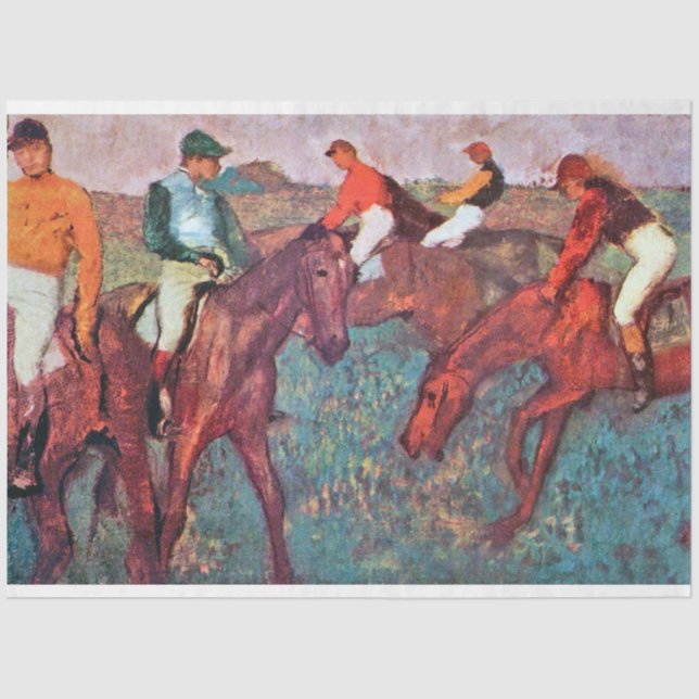 Papel De Seda Jockey e Horse, Edgar Degas (Frente )