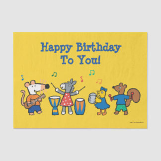 Papel De Seda Jogo de Maisy e de amigos na banda