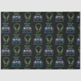 Papel De Seda Jogo de Vídeo Novo Azul e Verde Nome da Idade do A