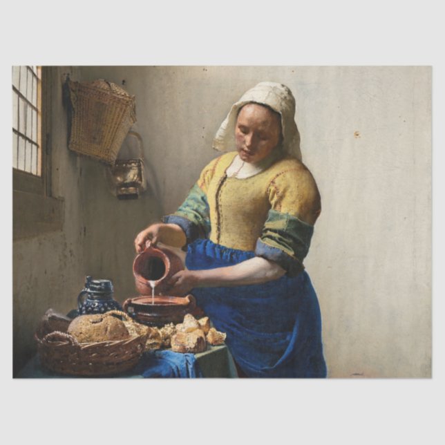 Papel De Seda Johannes Vermeer - A Milkmaid (Frente )