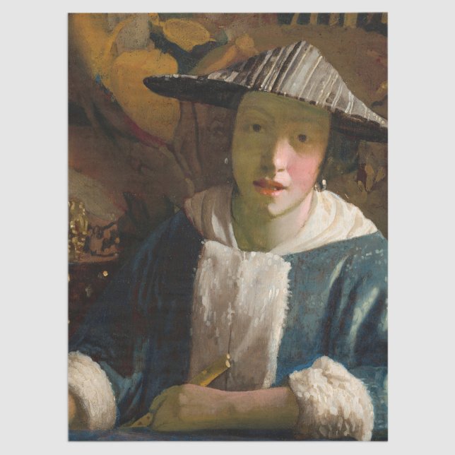 Papel De Seda Johannes Vermeer - Garota com flauta (Criador carregado)