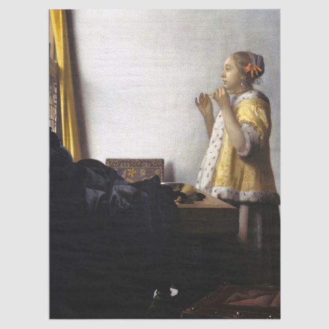 Papel De Seda Johannes Vermeer - Jovem Mulher com Colar Pérola (Criador carregado)