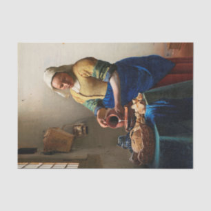 Papel De Seda Johannes Vermeer. Milkmaid. Vintage belas artes